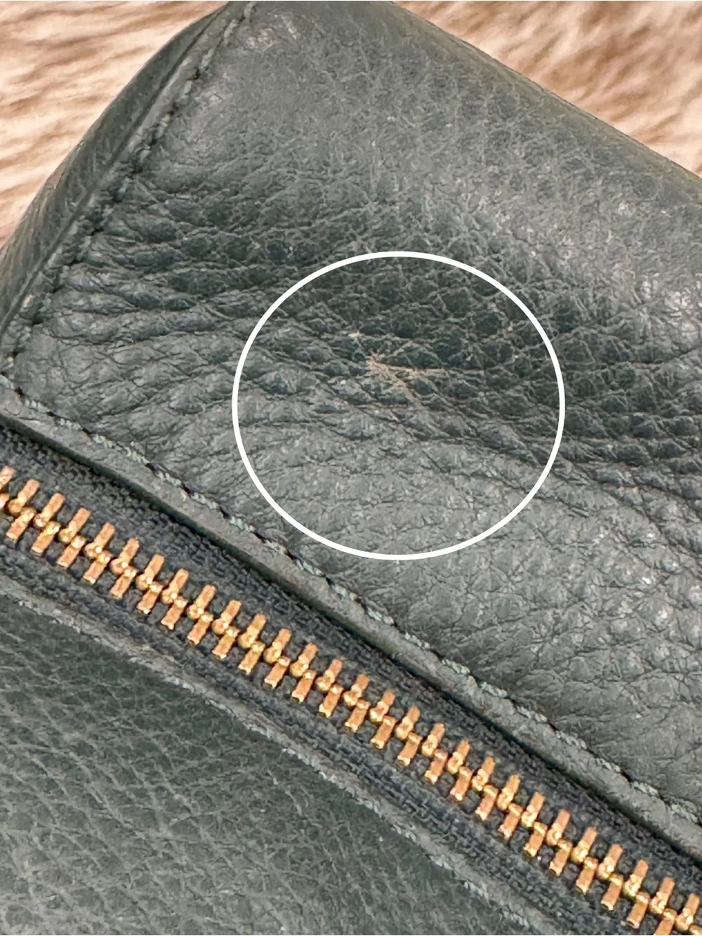 Tory Burch Green Pebbled Leather Satchel with Gold Hardware